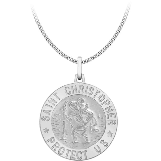 Be You Sterling Silver St Christopher Necklace Sterling Silver female 18inch
