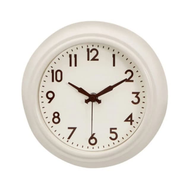 Premier Housewares Interiors by Premier Metal White Face Wall Clock Cream