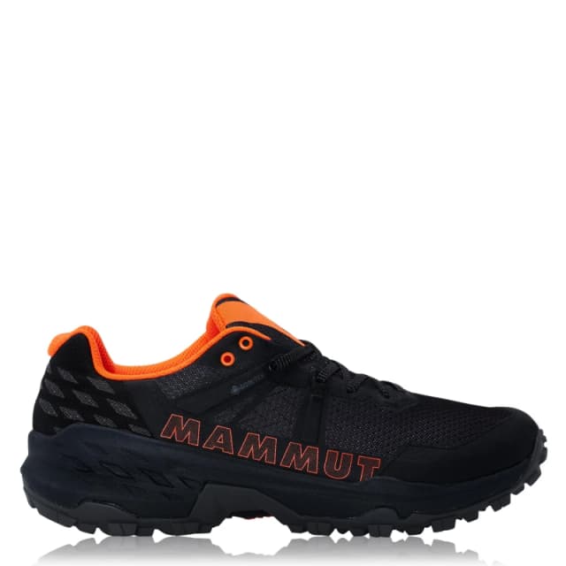 Mammut Mens Sertig II GTX Low Waterproof Trekking Shoes Black/Orange male 8 (42)