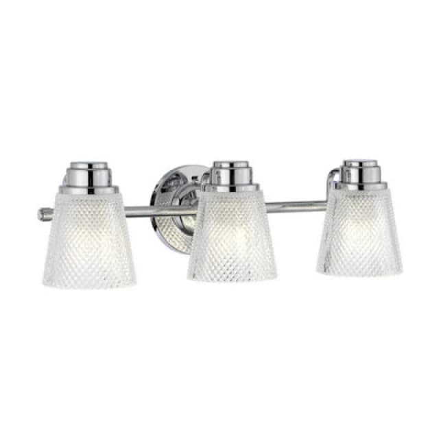 Luminosa Lighting Elstead Hudson 3 Light Wall Light Polished Chrome Ip44