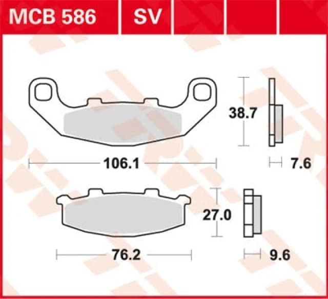 TRW Lucas Brake pad MCB586