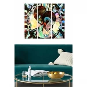 MDF775964647 Multicolor Decorative MDF Painting (3 Pieces)