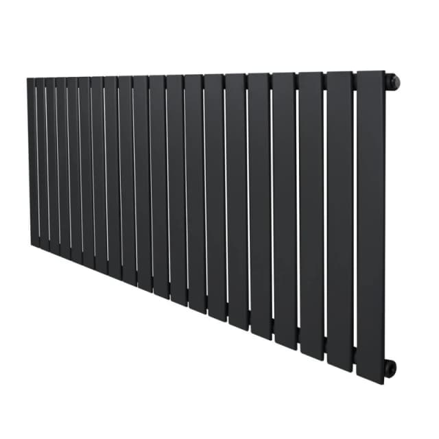 Monstershop Flat Single Column Radiator - 600 x 1400mm - Anthracite Grey Grey Unisex