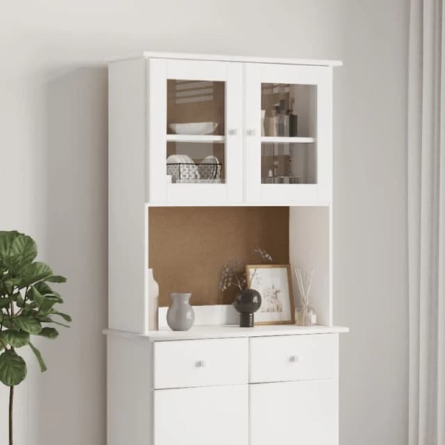 Vidaxl Dresser Top Alta White 77X30X92cm Solid Wood Pine, White 353946