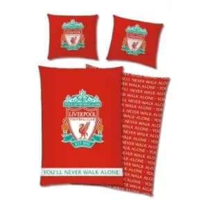 Ynwa Cotton Duvet Cover Set (Single) (Red/White) - Red/White - Liverpool Fc