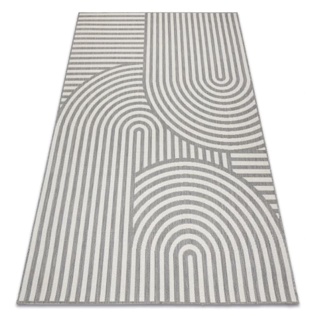RugsX Flat Rug in Grey Size: 140cm x 200cm Grey Unisex 140cm x 200 cm