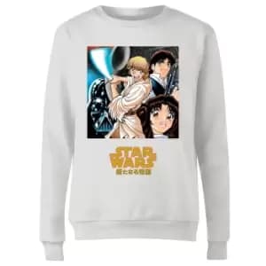 Star Wars Manga Style Womens Sweatshirt - White - M