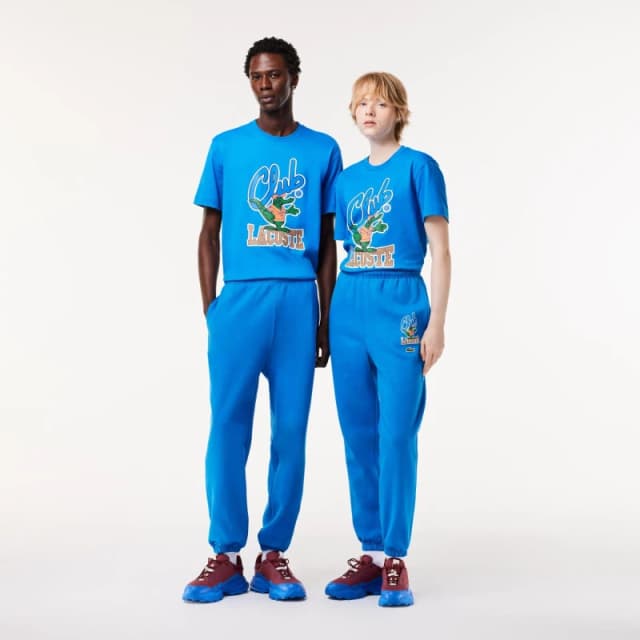 Lacoste Mens Iconic Print Fleece Closed Cuff Joggers Hilo male XS