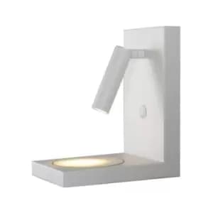 Wall lamp with reading light Zanzibar White sand 20 Cm