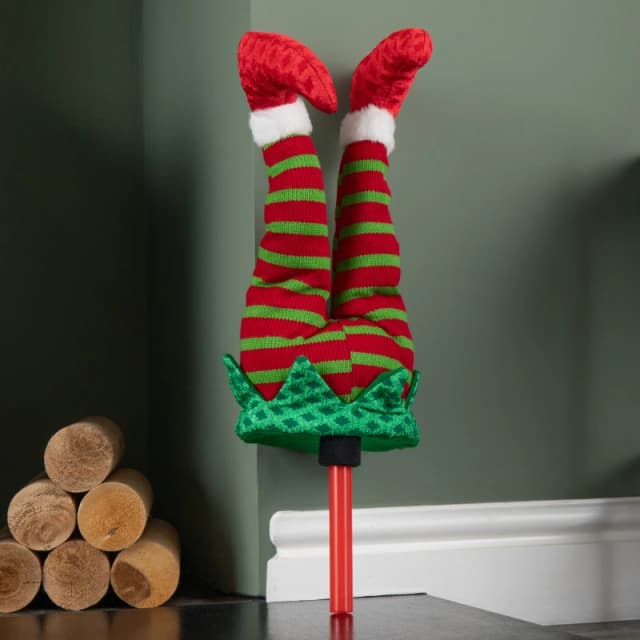 55cm Battery Operated Soft Animated Elf Kicking Legs Christmas Decoration