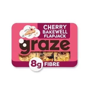 Graze Cherry Bakewell Flapjack Punnet Pack of 9 3270 PX70521
