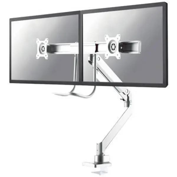 Neomounts NM-D775DXWHITE 2x Monitor desk mount 25,4cm (10) - 81,3cm (32) Swivelling, Swivelling, Tiltable