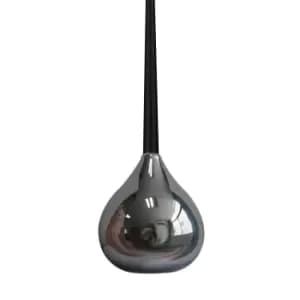 Libra Dome Pendant Ceiling Light, Silver, 1x E14