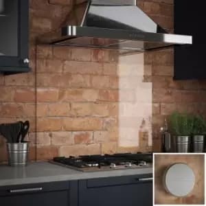 Clear Glass Kitchen Splashback (brushed Caps) 900mm X 750mm