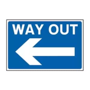 Way Out Arrow Left - FMX (600 x 400mm)