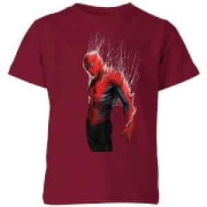Marvel Spider-man Web Wrap Kids T-Shirt - Burgundy - 11-12 Years - Burgundy