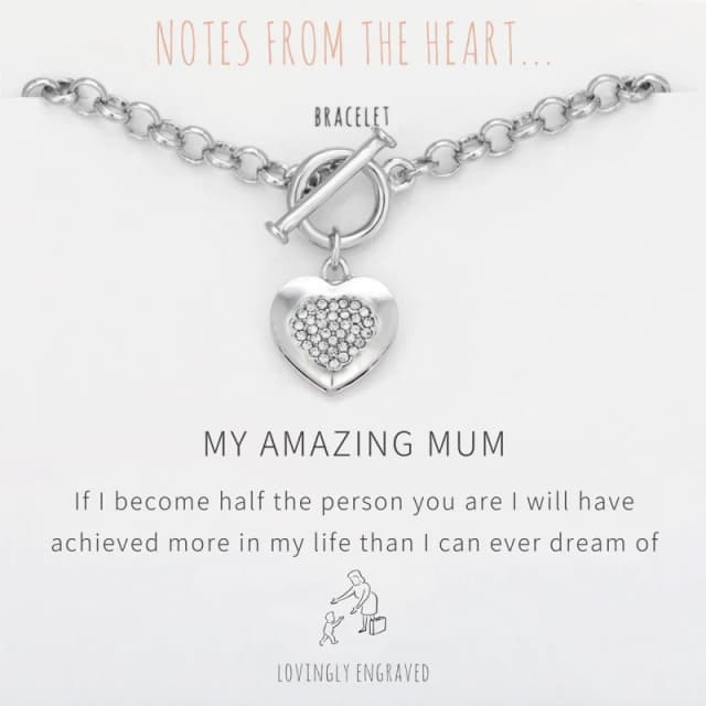 Notes From The Heart NFTH -8004 MY AMAZING MUM - Silver Silver One Size