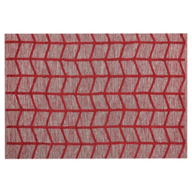 Beliani Rug Sivas Red 140 X 200 Cm Cotton