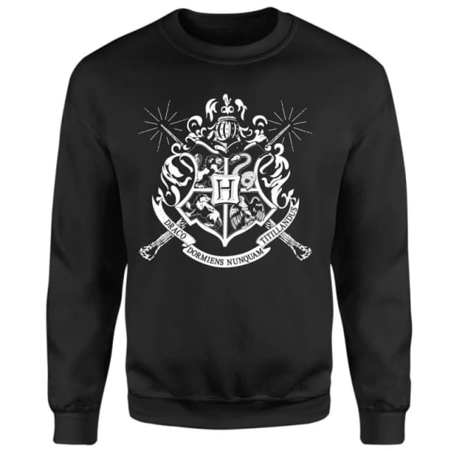 Harry Potter Hogwarts House Crest Sweatshirt - Black - M