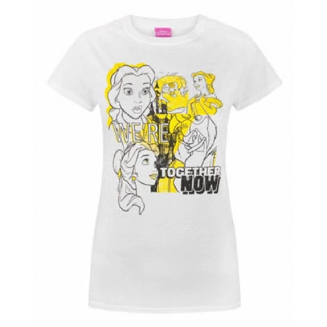 (X-Large) Disney Short Sleeved T-Shirt (Womens White)