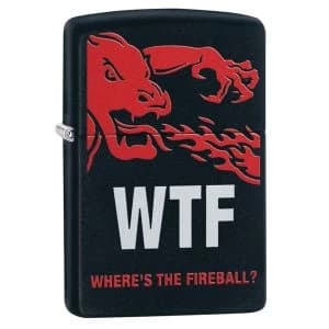 Zippo Fireball Black Regular Windproof Lighter