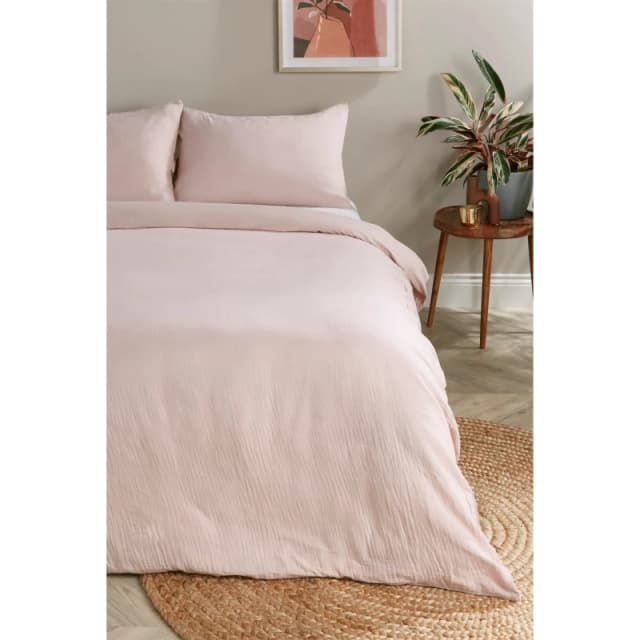 Homelife Milan Gauze Duvet Set - Pink Pink Single