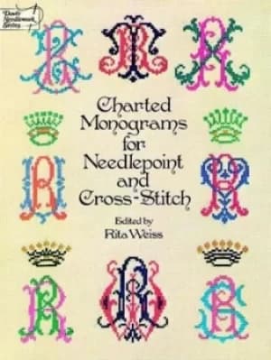 Charted monograms for needlepoint and cross-stitch by Rita Weiss