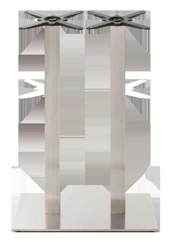 netfurniture Rectangular stainless steel table base - Twin 1050 mm Silver unisex