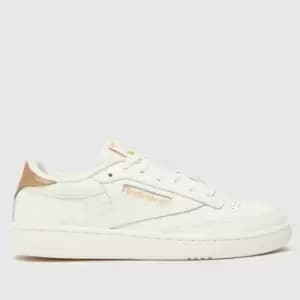 Reebok White & Beige Club C Trainers