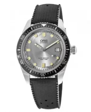 Oris Divers Sixty-Five Silver Dial Black Rubber Mens Watch 01 733 7720 4051-07 4 21 18 01 733 7720 4051-07 4 21 18
