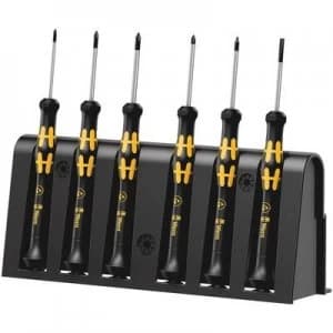 Wera 1550/6 ESD Screwdriver set 6 Piece Slot, Phillips, TORX Plus, Microstix