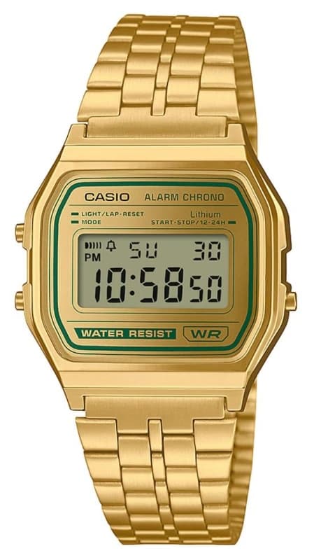 Casio Casio A158WEGV-9AEF Collection 37mm Quartz Watch in Gold Gold One Size Unisex 4549526389955