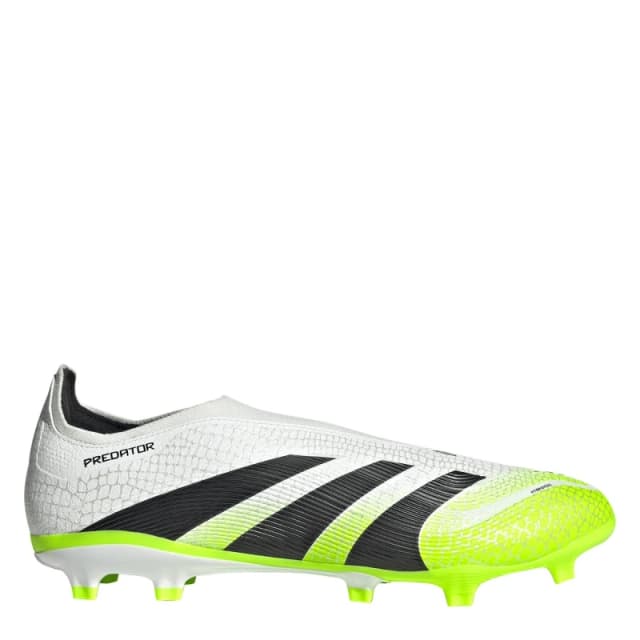 adidas Predator League Laceless Firm Ground Football Boots White/Blk/Lemon male 6 (39.3)
