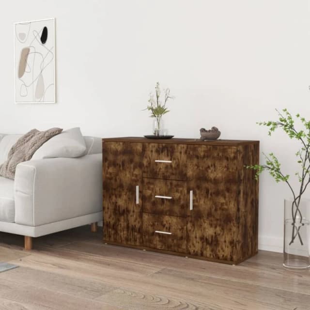 VIDAXL Vidaxl - Sideboard Smoked Oak 91x29.5x65cm Engineered Wood 8720845679361