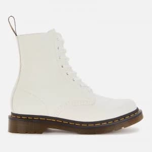 Dr. Martens Womens 1460 Pascal Virginia Leather 8-Eye Boots - Optical White - UK 4