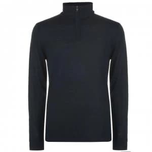 Linea Thames Merino Funnel Neck Jumper - Navy