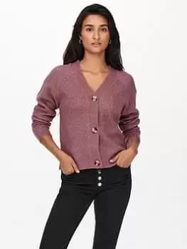 Only Carol Short Button Cardigan - Pink Size M Women