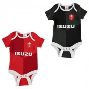 Brecrest 2pk Bodysuit Junior - Red/Green