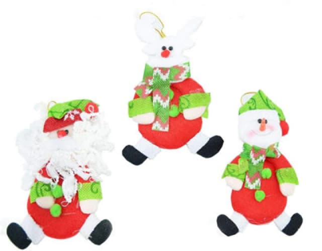 Shatchi 3 Handmade Novelty Christmas Tree Hanging Decoration Multi