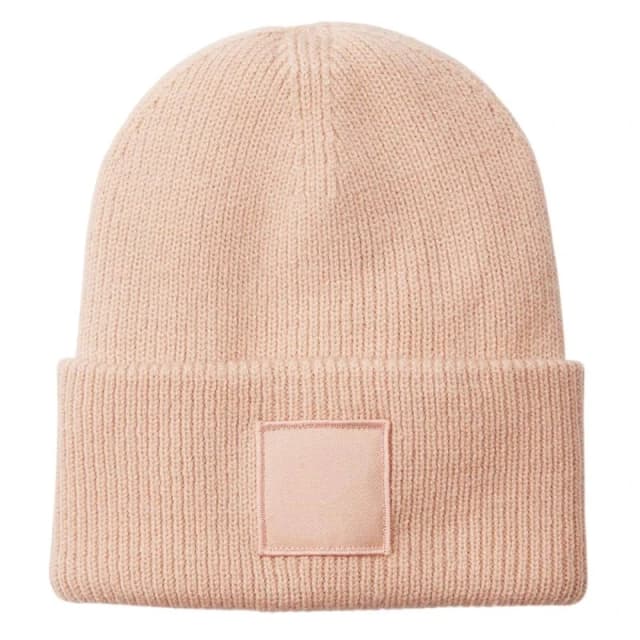 Beechfield Mens Tonal Patch Cuffed Beanie in Peach Peach Male One Size