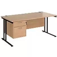 Dams International Desk MC16P2KB 1,600 x 800 x 725 x 800 - 990 mm