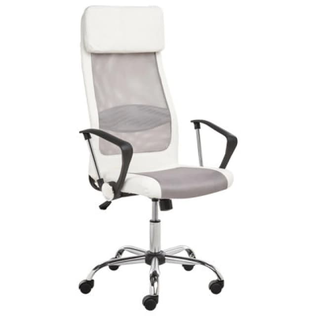 Beliani Office Chair Pioneer Faux Leather White