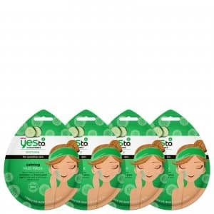 yes to Cucumber Calming Mud Single Use Mask (Pack of 4)