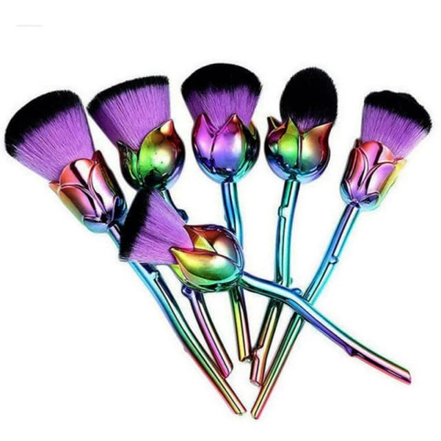 Aquarius Beauty and the Beast-Inspired Rose 'Makeup Brushes' Purple female