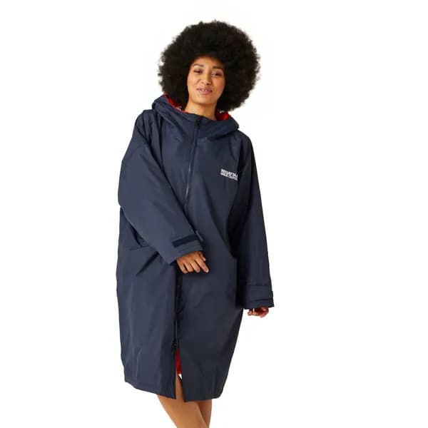 Regatta Mens Adult Waterproof Fleece Lined Robe Jacket L - Chest 41-42' (104-106.5cm) Navy/Rusty Orange RUW007-8DV-L