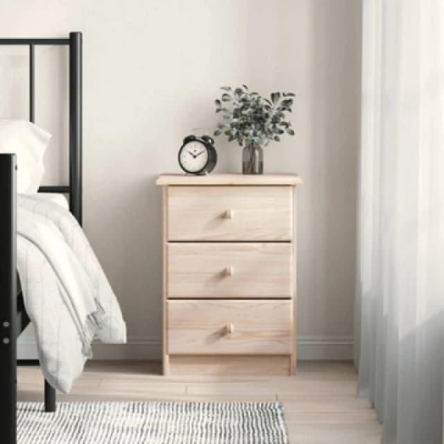 Vidaxl Bedside Cabinet Alta 41X35X55.5 Solid Wood Pine, Brown 353917