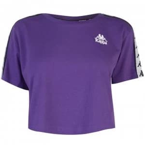 Kappa 222 Banda Apua Crop Top - Violet/Black