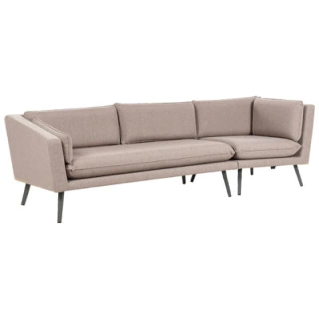 Beliani Garden Sofa 3 Seater Loretello Right Hand Beige