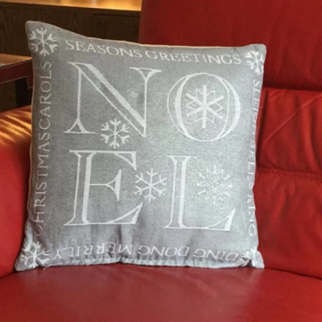 Luxury Living Noel Silver 18" Christmas Cushion