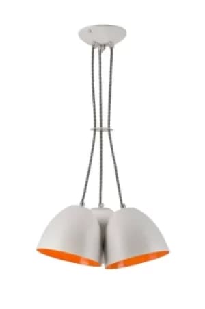 Livia Cluster Pendant Ceiling Light White, 3x E27
